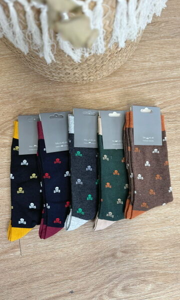 Calcetín caballero Calavera