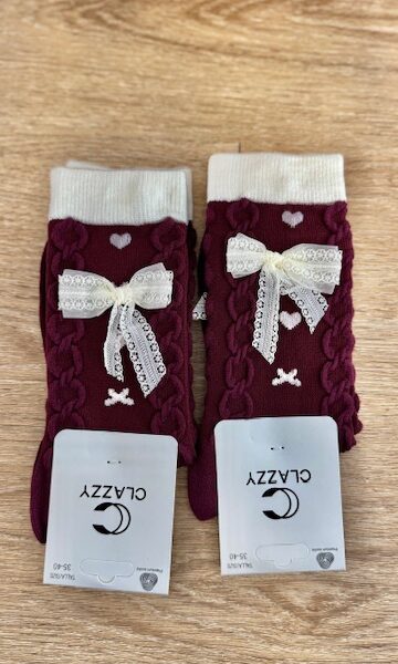 Calcetines Burdeos Estampados