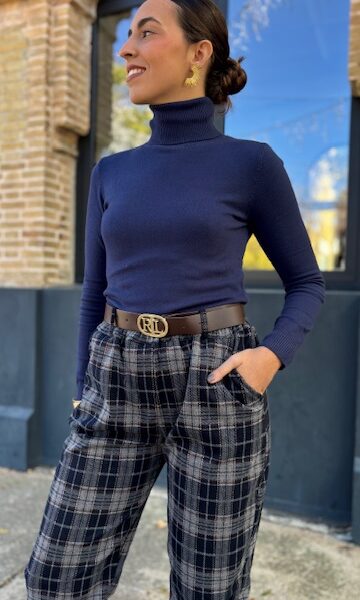 Jersey Cuello Cisne Azul marino