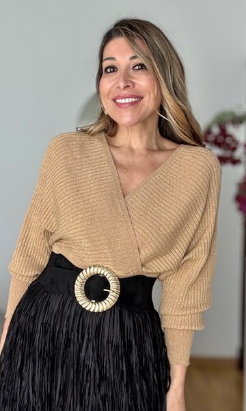 Jersey Fabiana cruzado dorado