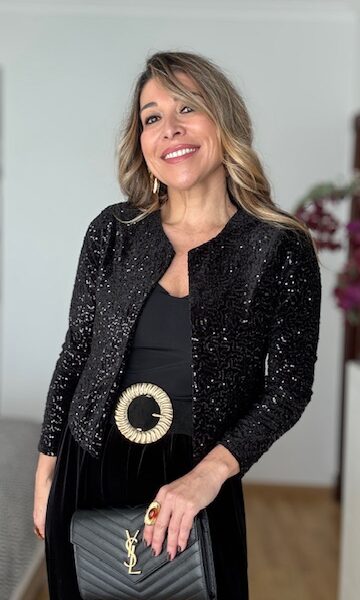 Chaqueta lentejuelas Negra