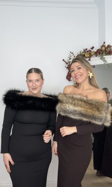 Vestido Bardot Pelo Marrón