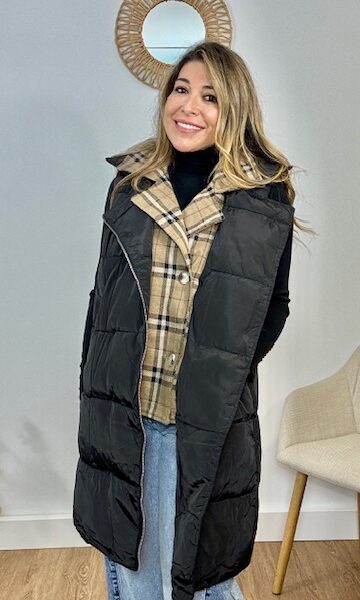 Chaleco plumífero Chaquetilla Negro