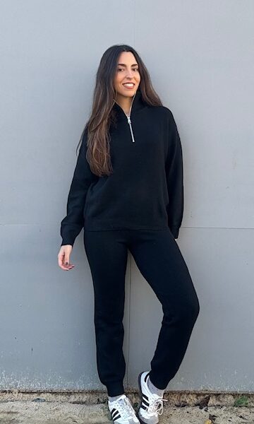 Conjunto Punto Cremallera Negro