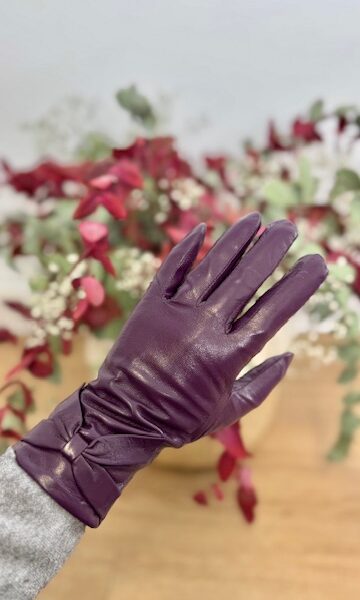 Guantes Polipiel Berenjena