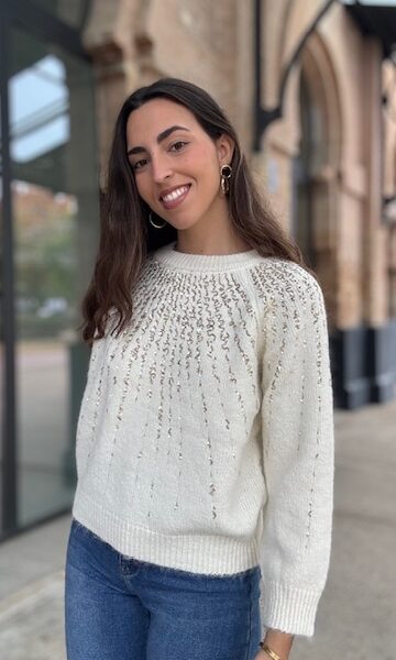 Jersey Anastasia Lentejuelas beige