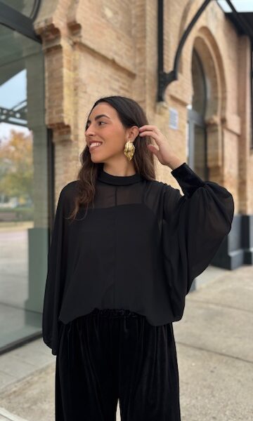 Blusa Federica Gasa negro