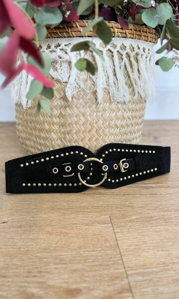Cinturón Ancho Valentina Negro