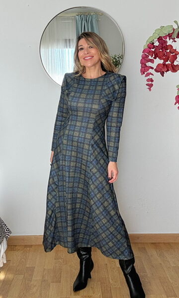 Vestido Tartán Azul