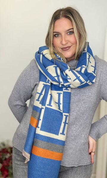 Pashmina Estampada Azul