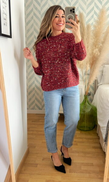 Jeans Mom fit azul claro