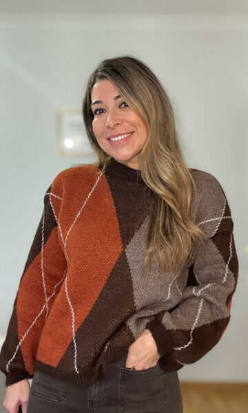 Jersey Maxi Rombos marrón