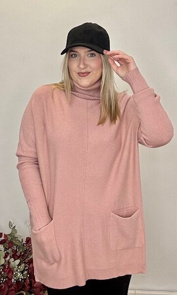 Jersey Punto Bolsillos Rosa