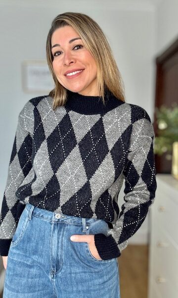 Jersey Rombos Azul Marino