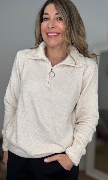 Jersey Chenilla Polo Beige