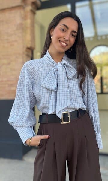 Blusa Lazada Celeste