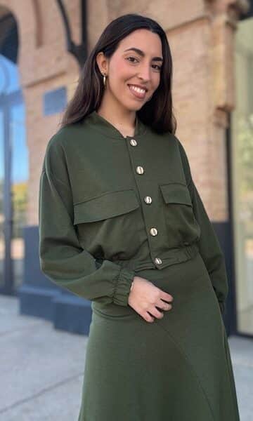 Chaqueta Bomber Manuela Verde Caza