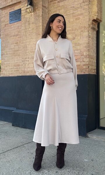 Falda Capa Manuela Beige