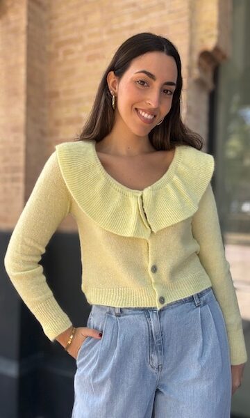 Jersey Rebeca Diana Botonadura Amarillo