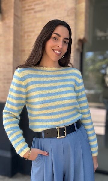 Jersey Rayas Celeste Amarillo