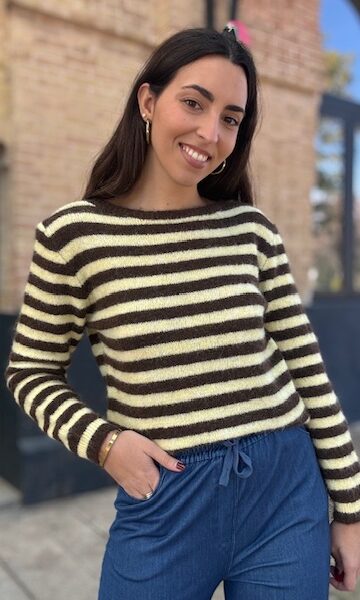 Jersey Rayas Marrón Amarillo