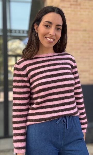 Jersey Rayas Marrón Rosa