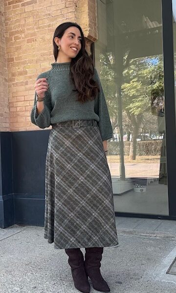 Falda Tartan Verde Caza