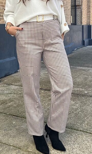 Pantalón Cuadritos Tierra