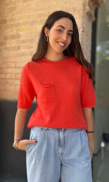 Jersey Manga Corta Naranja