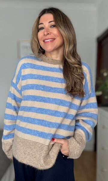 Jersey rayas combinado azul