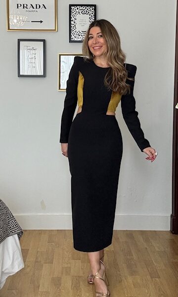 Vestido Invitada Aberturas Negro