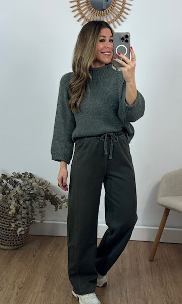 Pantalón deportivo denim algodón Verde Caza