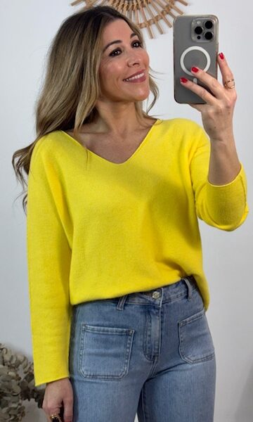 Jersey básico ribete amarillo