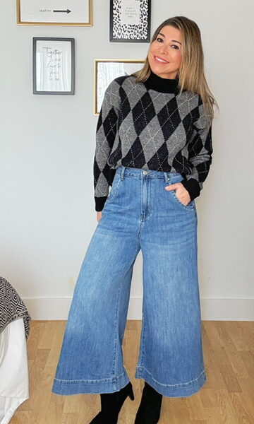 Jeans Denim pata elefante