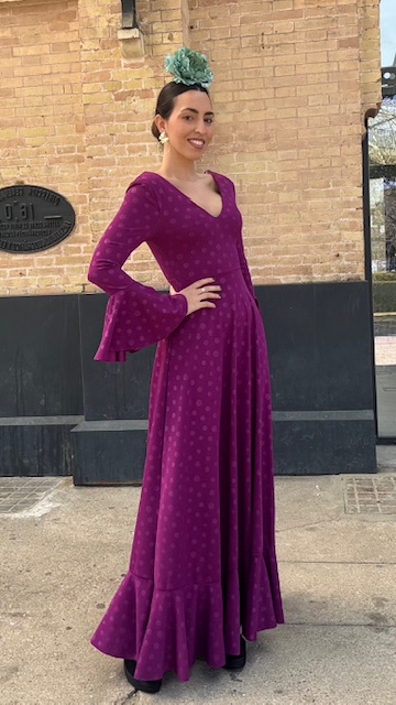 Vestido Flamenca Oroboy Lunares Buganvilla - Imagen 3