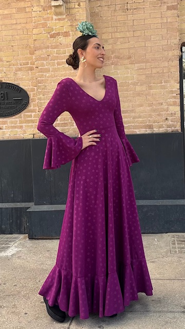 Vestido Flamenca Oroboy Lunares Buganvilla