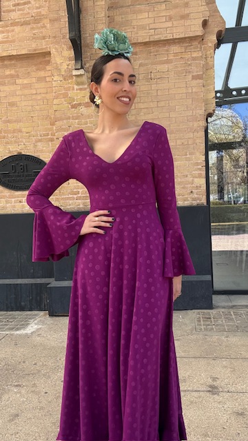 Vestido Flamenca Oroboy Lunares Buganvilla - Imagen 8