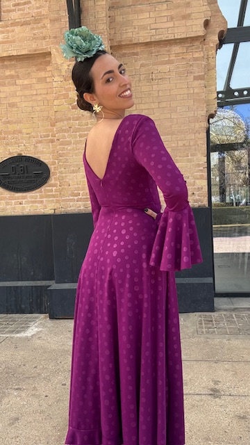 Vestido Flamenca Oroboy Lunares Buganvilla - Imagen 7