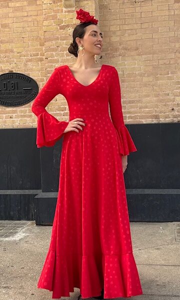 Vestido Flamenca Oroboy Lunares Rojo