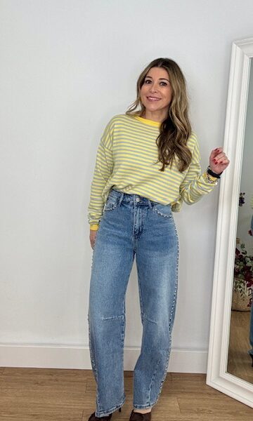 Jeans Denim Ballon Tachas