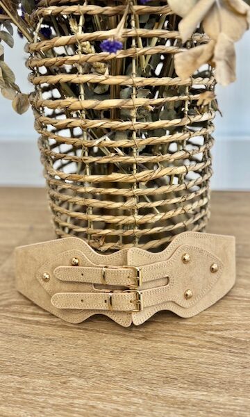 Cinturón Ancho Nicol Beige