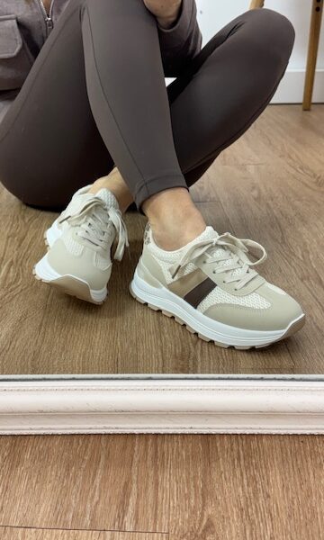 Deportivas Beige detalle animal