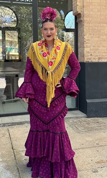 Vestido Flamenca Jarana Berenjena