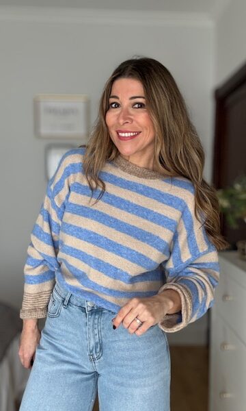 Jersey rayas combinado azul