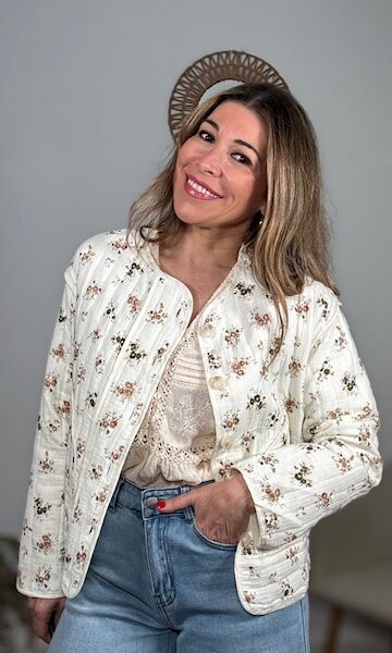 Chaqueta acolchada beige liberty