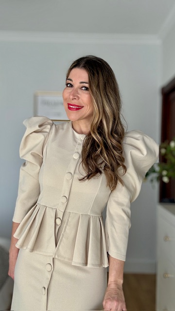 Vestido Invitada Genoveva Beige - Imagen 7