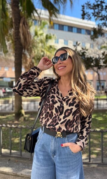 Blusa Animal marrón