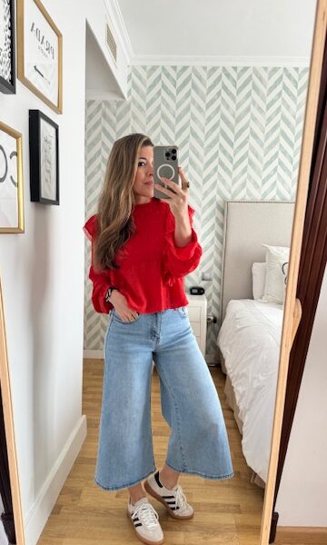 Jeans culotte denim claro