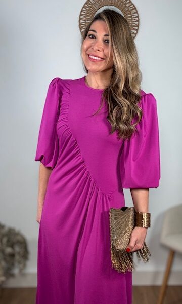 Vestido Tana Invitada Buganvilla