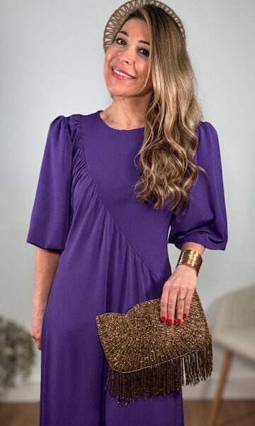 Vestido Tana Invitada Morado